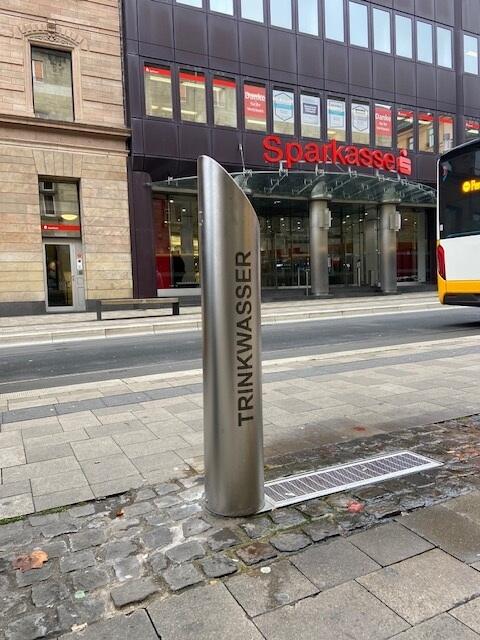 Edelstahl Trinkbrunnen Münsterplatz in Mainz