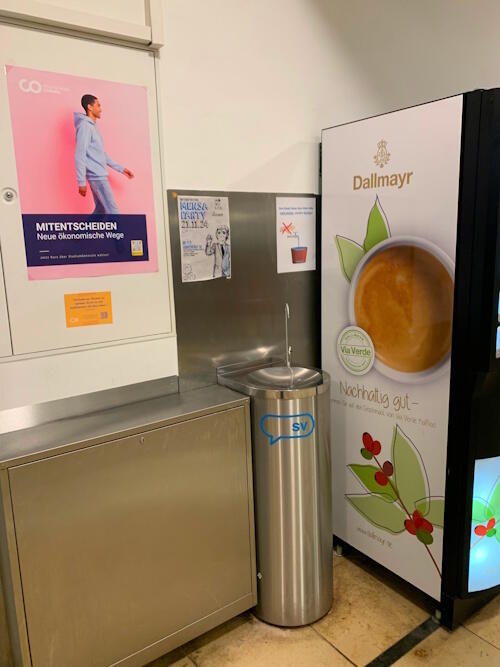 Wasserspender Cafeteria Hochschule Coburg