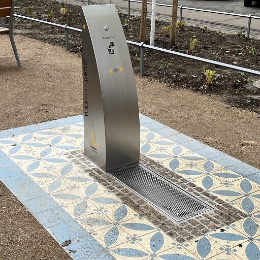 Edelstahl Brunnen Trinkwasser Gohliser Anger