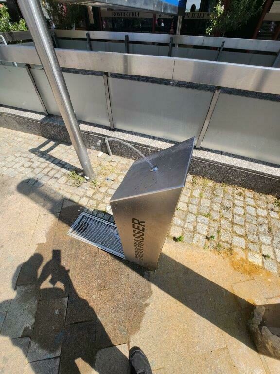Edelstahl Trinkbrunnen in der Bahnhofstraße in Herne