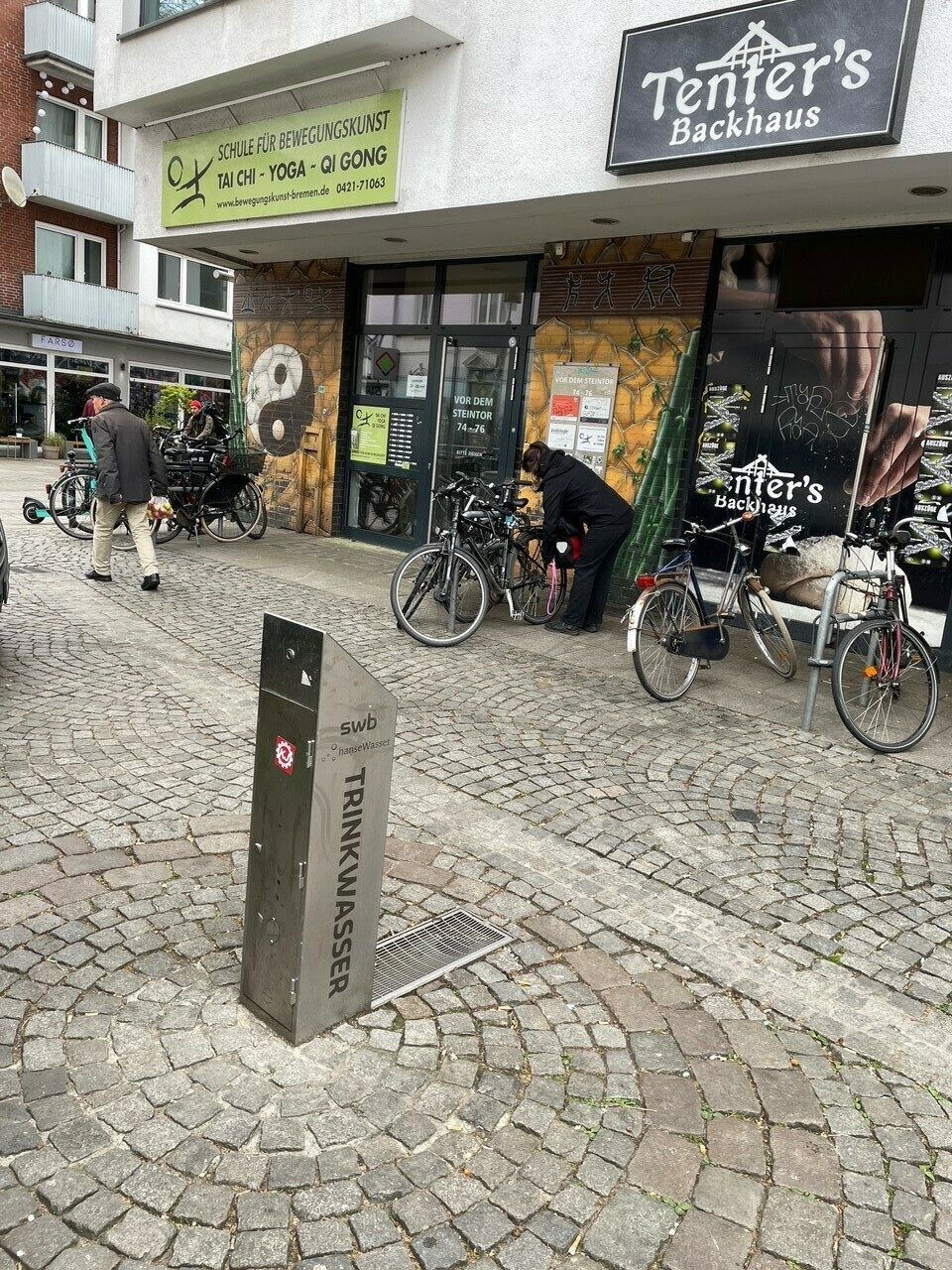 Edelstahl Trinkwasser Brunnen Ziegenmarkt Bremen